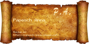 Papesch Anna névjegykártya